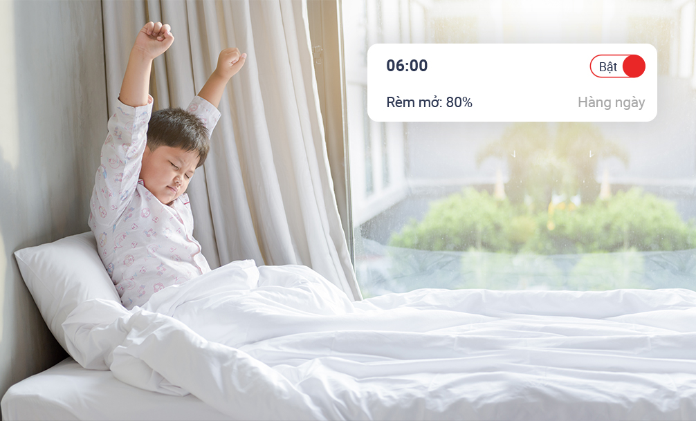 tính năng tự động đóng/mở rèm