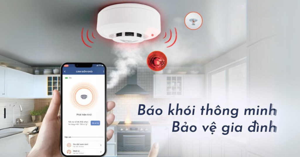 cảm biến khói thông minh bảo vệ ngôi nhà